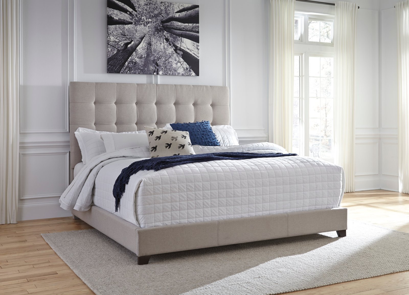 Contemporary Upholstered Beds King Upholstered Bed