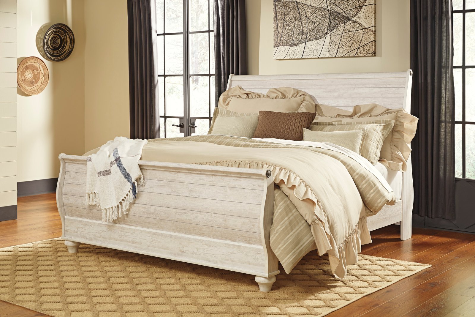 B267 Kg Sleigh – King Sleigh Bed – 76/78/97