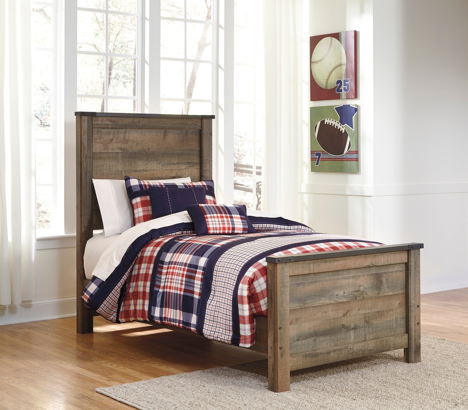 B446 Twin – Twin Panel Bed – 53/52/83