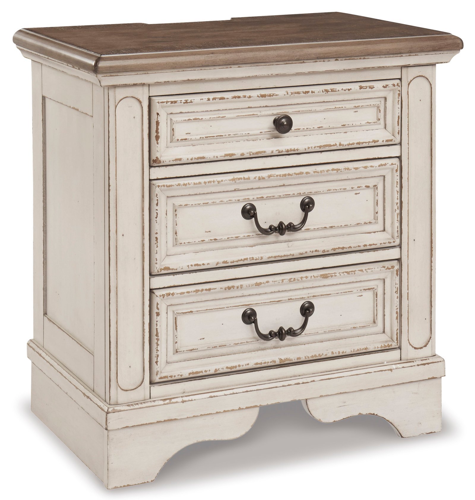 Realyn Three Drawer Night Stand
