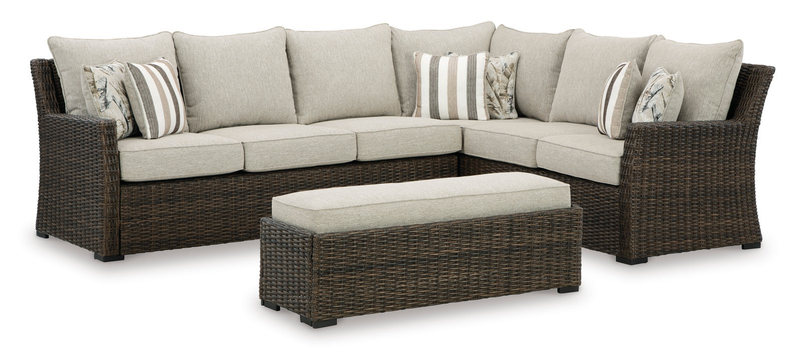 Brook Ranch Sofa SEC/Bench w/CUSH (3/CN)
