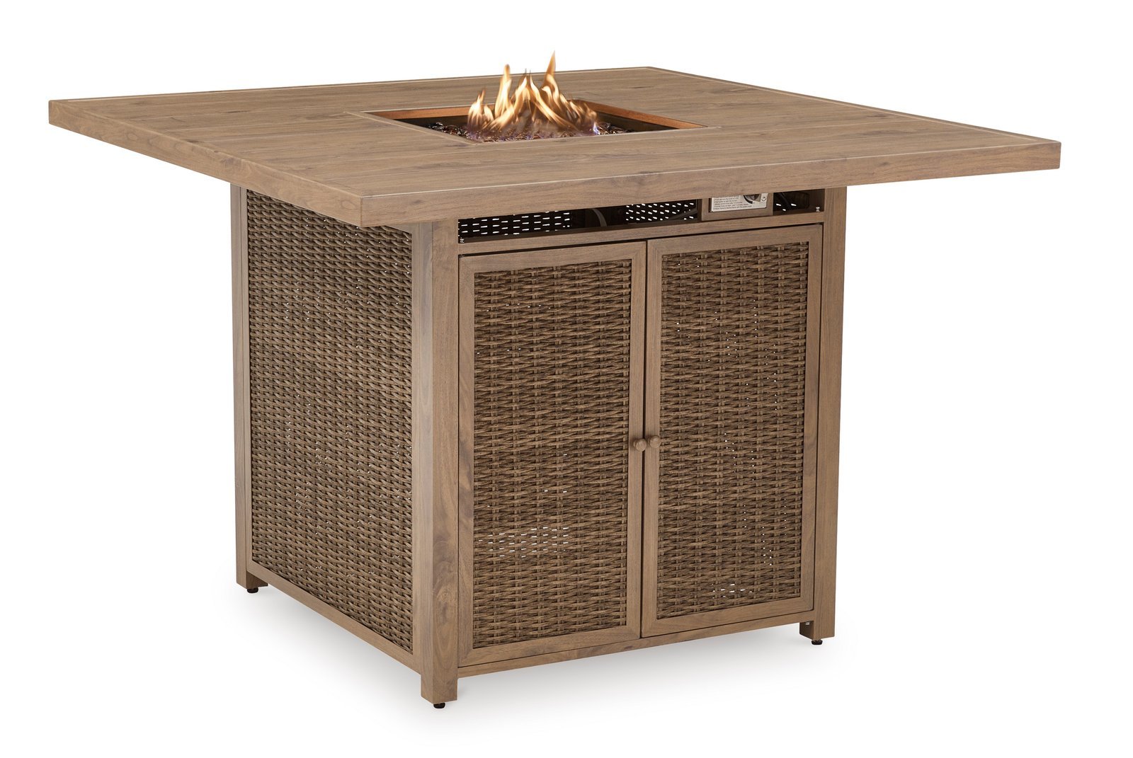 Walton Bridge Square Bar Table w/Fire Pit