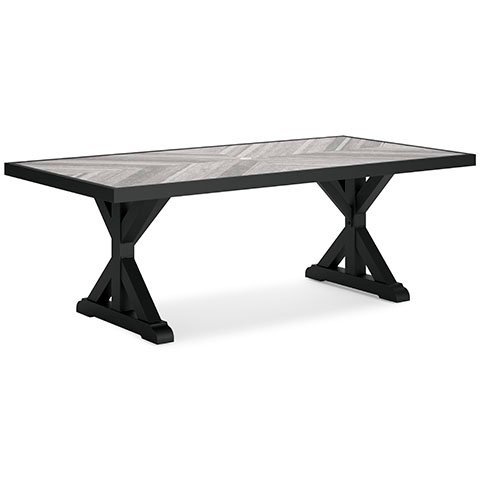 Beachcroft RECT Dining Table w/UMB OPT